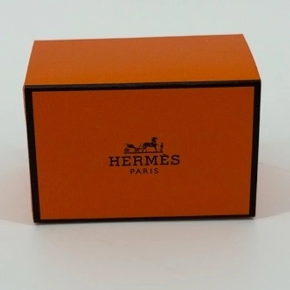 Hermes Paris Small Orange Jewelry Gift Box Sliding Drawer 2.5x1.5x1.5 Inch